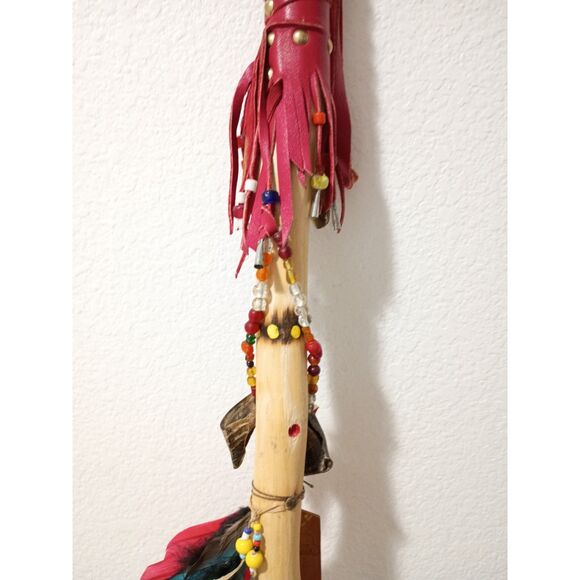 Native American Yokuts Footprint Central Valley California Walking Stick Cane - Picture 6 of 15